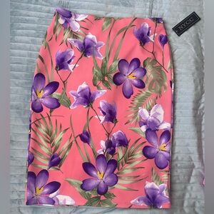 NYC Pink and Purple Floral Pencil Skirt